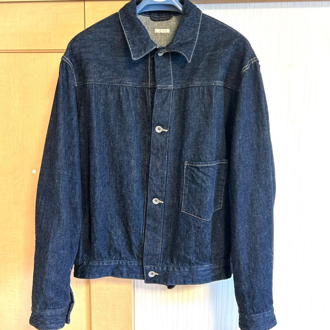 美品　タグ付き　COMOLI デニムジャケット サイズ3 ネイビー