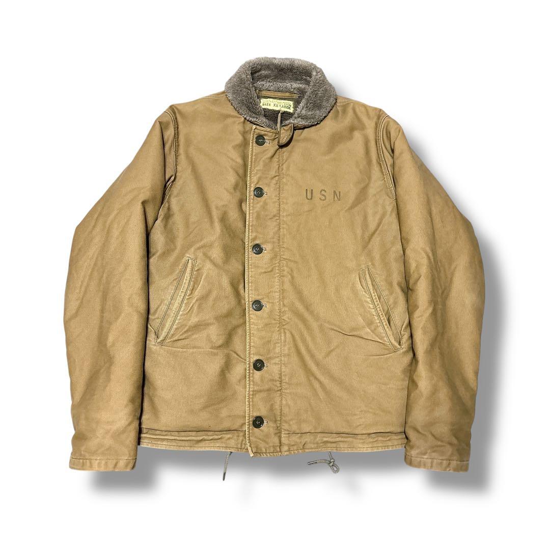 BUZZ RICKSON’S N-1 デッキジャケット USN ブラウン XXL