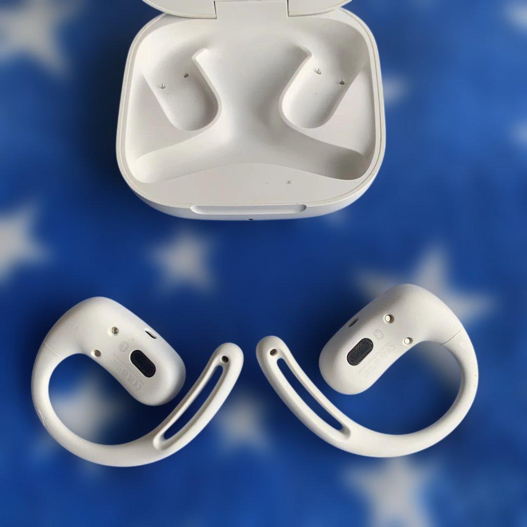 SHOKZ 骨伝導イヤホン ホワイト 充電ケース付き