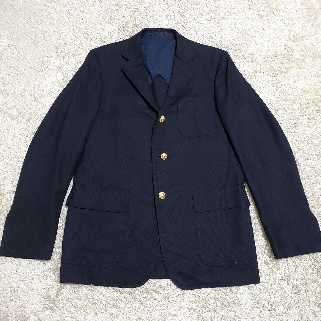 美品✨BEAMS+　紺ブレ　金ボタン　シルク×モヘヤ×ウール　びんごたぬき様