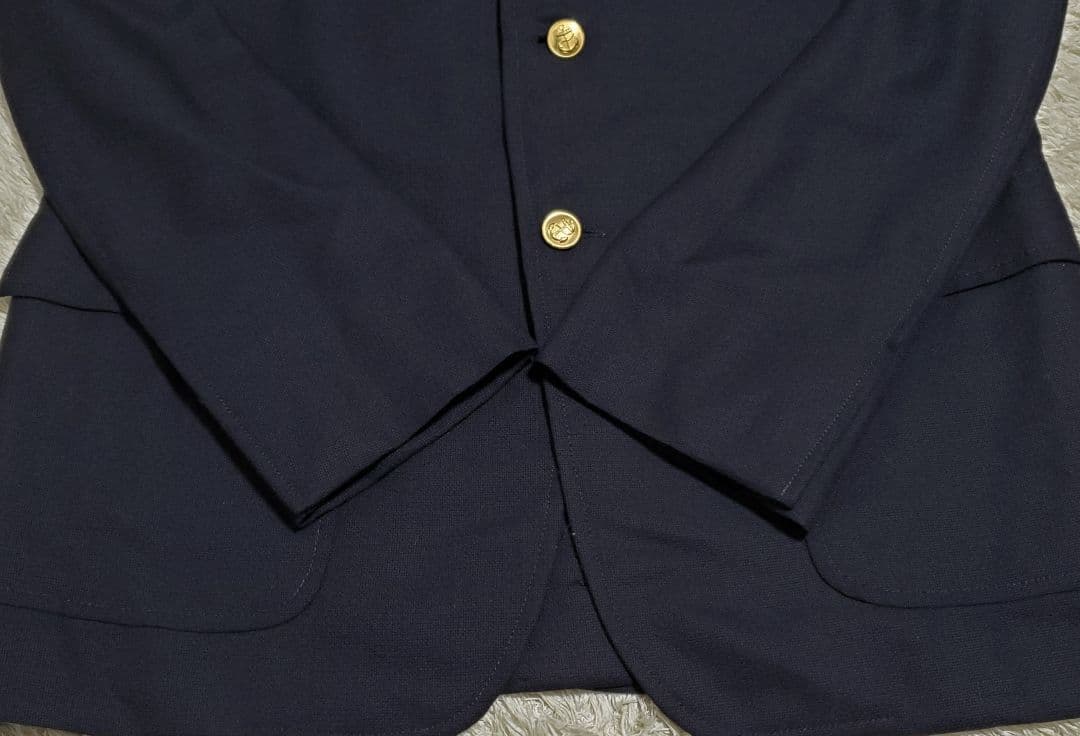 美品✨BEAMS+　紺ブレ　金ボタン　シルク×モヘヤ×ウール　びんごたぬき様