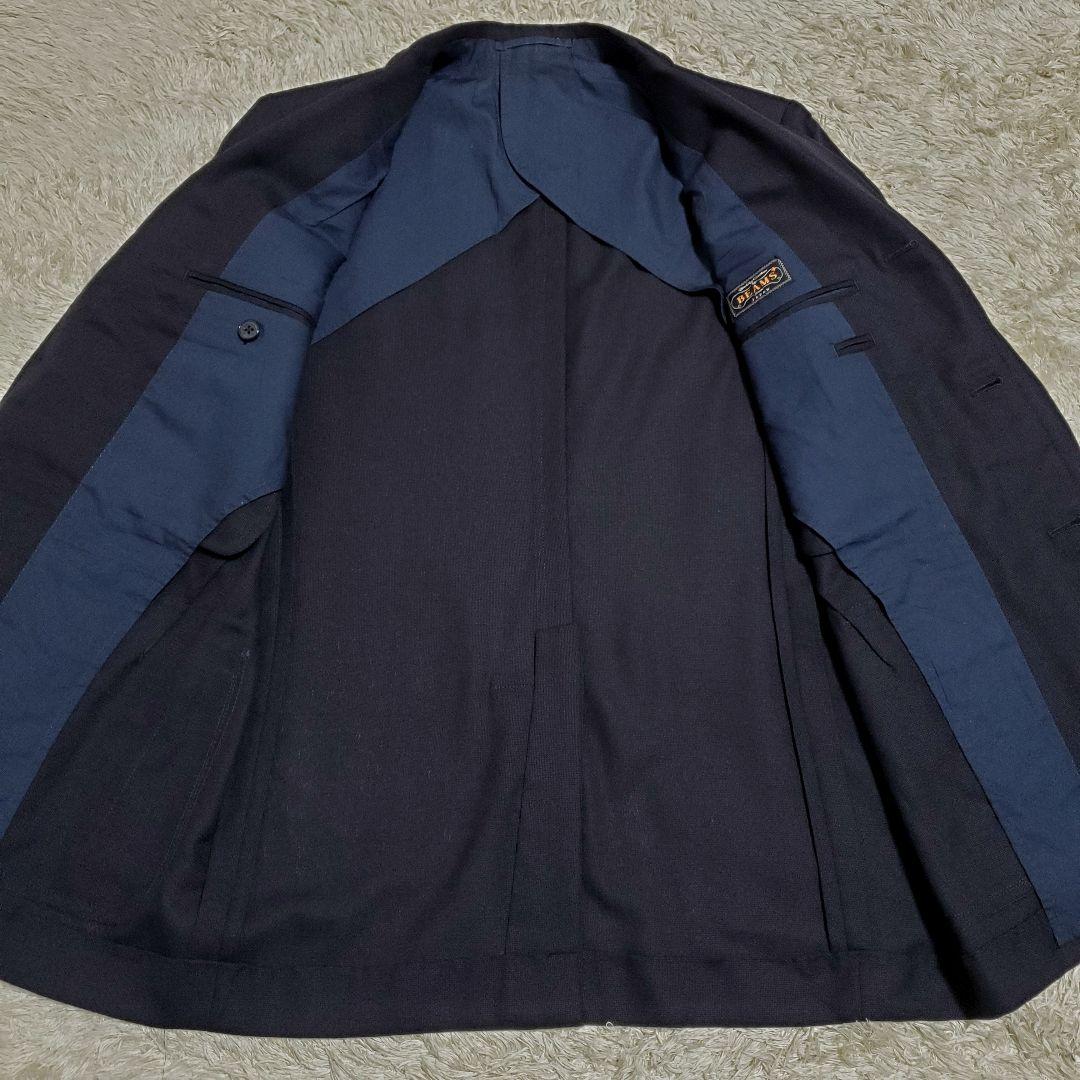 美品✨BEAMS+　紺ブレ　金ボタン　シルク×モヘヤ×ウール　びんごたぬき様