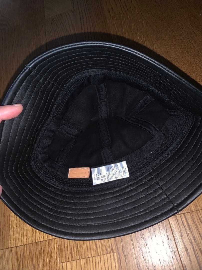 【最終価格】hender scheme レザーハット(未使用)ブラック