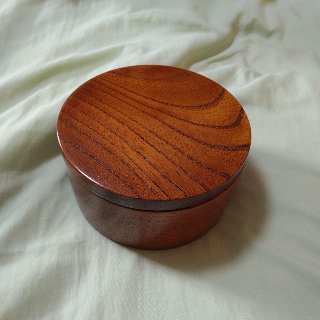 5個セット小田原漆器　欅（けやき）くりぬき　小型茶櫃