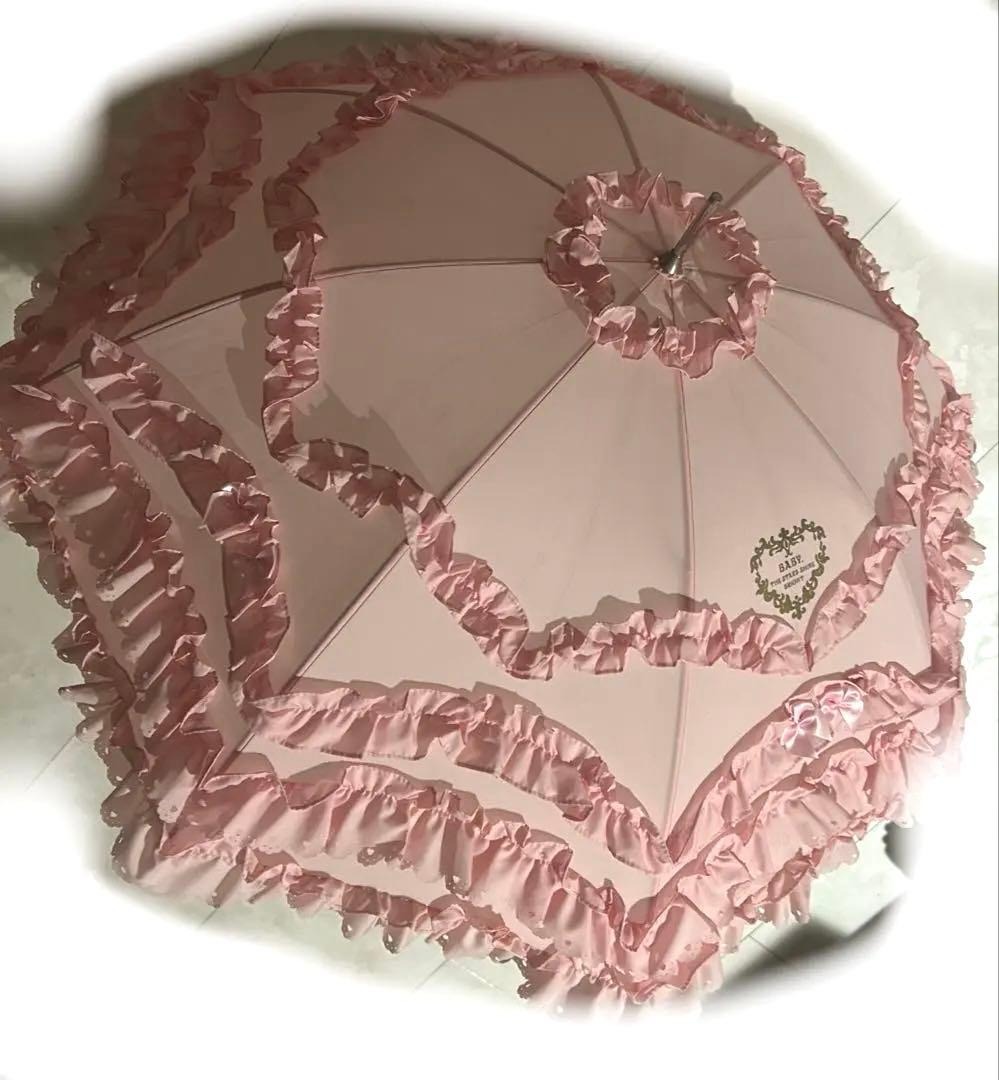 BABYプチリボンショートアンブレラ ピンク