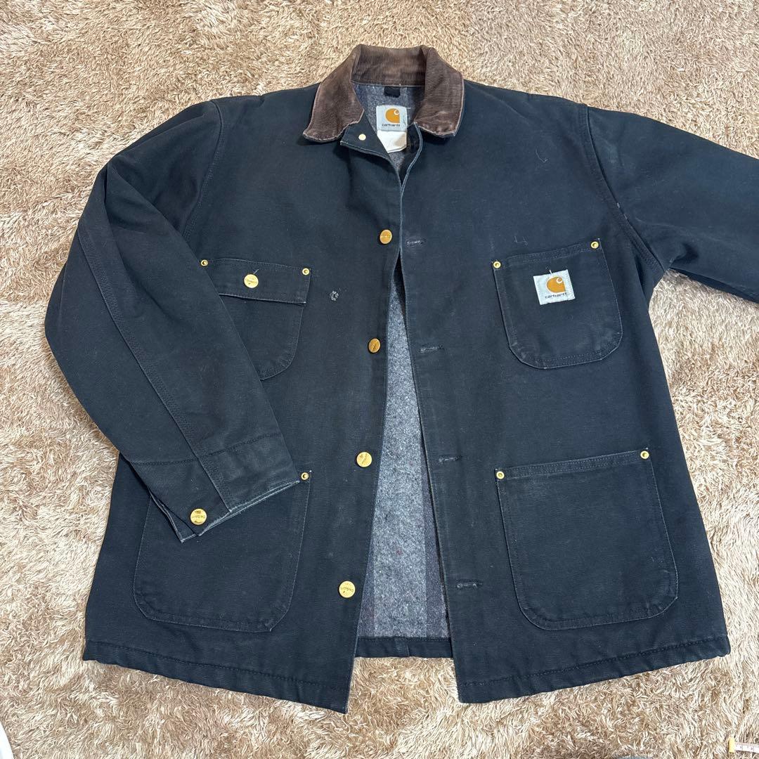 Carhartt ブラウン カバーオール チョアコート デニム　USA製