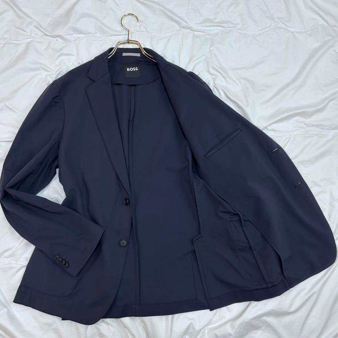 美品 HUGO BOSS ヒューゴボス ストレッチ テーラードジャケット 52