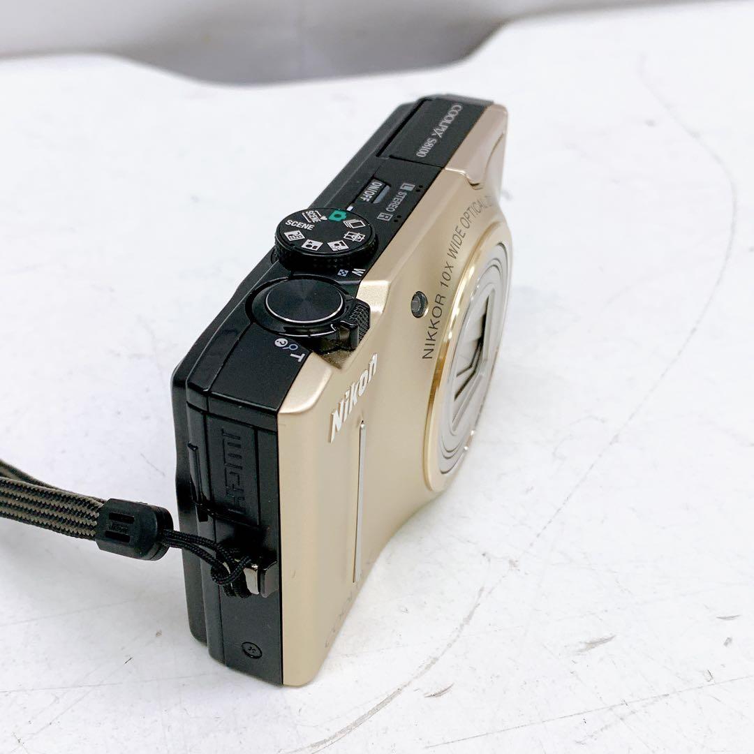1AA2 【美品】Nikon COOLPIX S8100 ゴールド 動作品
