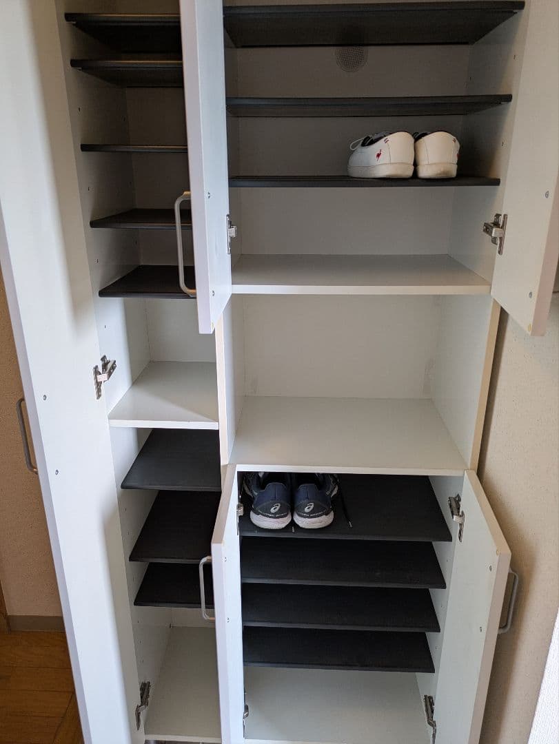 めぐ様限定　ホワイトシューズラック ミラー付き