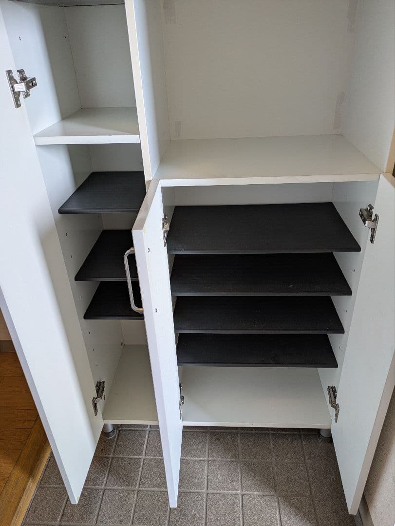 めぐ様限定　ホワイトシューズラック ミラー付き