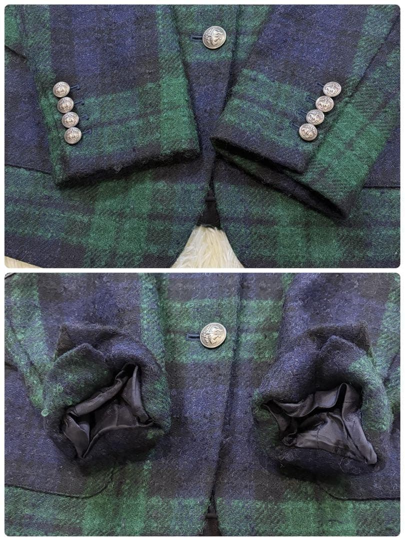 Brooks Brothers ツイードチェック MOON社生地 テーラード S