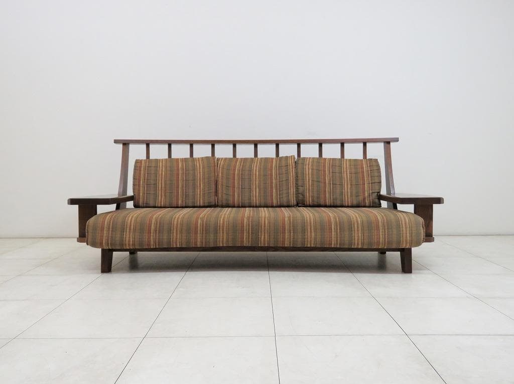 あっこ様 葉山ガーデン■WAZA 3人掛けソファ■ウッドアーム■ファブリック■