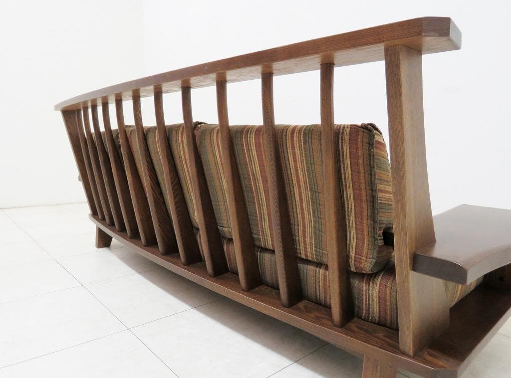 あっこ様 葉山ガーデン■WAZA 3人掛けソファ■ウッドアーム■ファブリック■