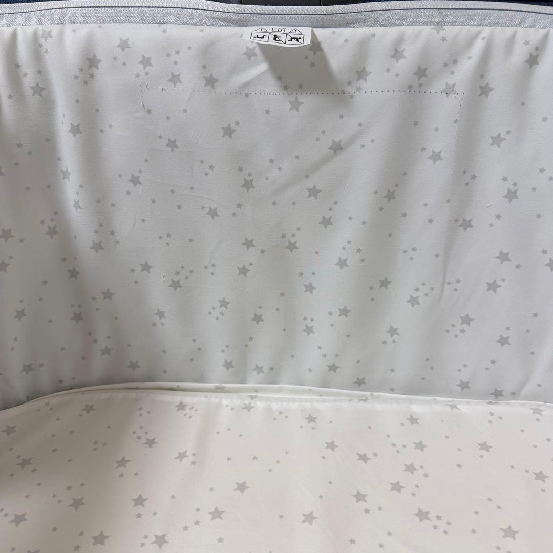 HZDMJベビーベッド ネイビー★マットレス・防水シーツ付き★