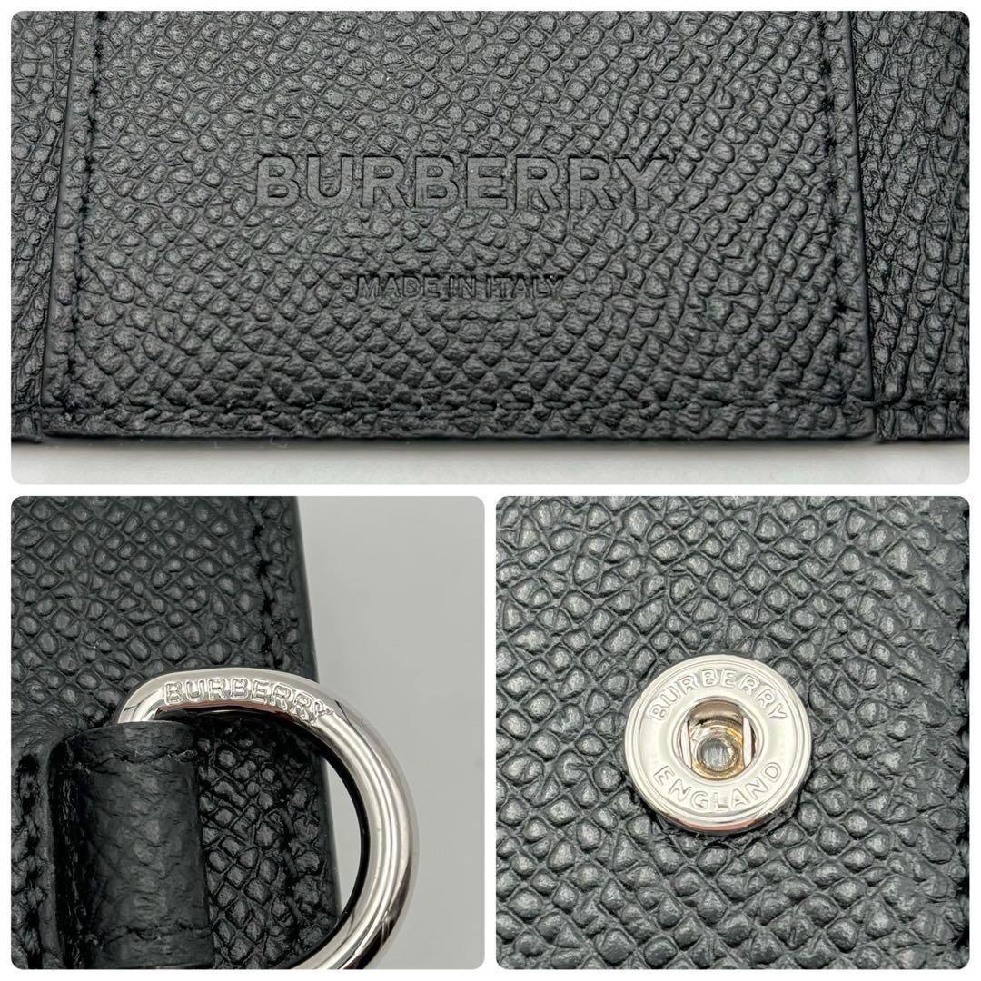 新品未使用 BURBERRY バーバリー TBロゴ 6連キーケース 黒 レザー