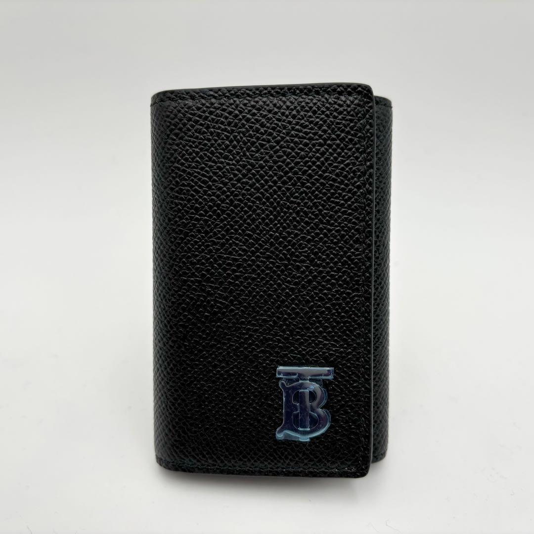 新品未使用 BURBERRY バーバリー TBロゴ 6連キーケース 黒 レザー
