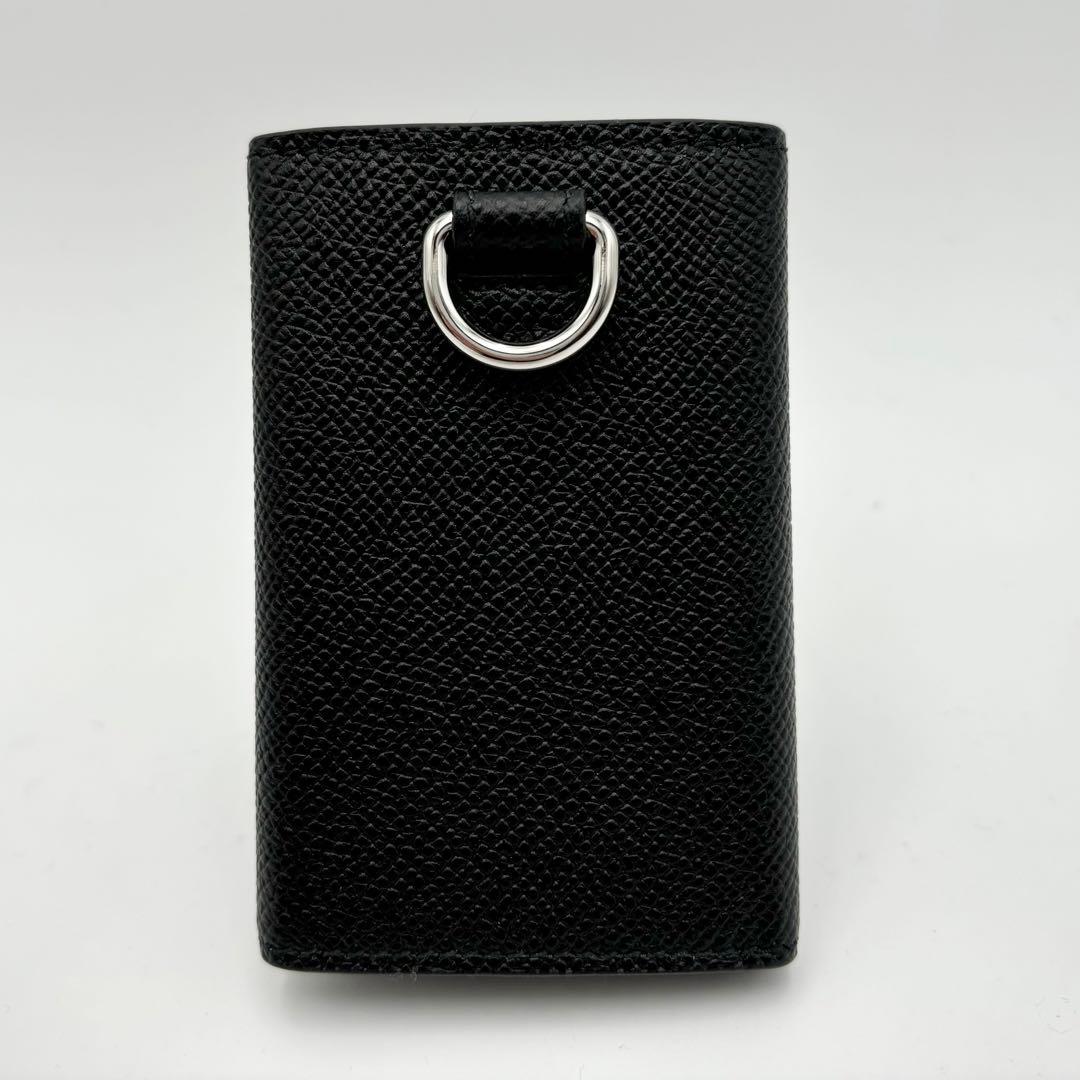 新品未使用 BURBERRY バーバリー TBロゴ 6連キーケース 黒 レザー