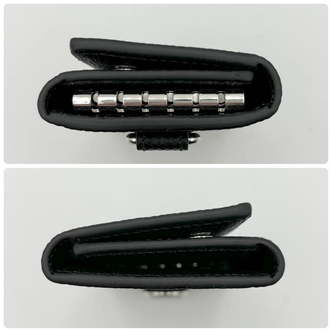 新品未使用 BURBERRY バーバリー TBロゴ 6連キーケース 黒 レザー