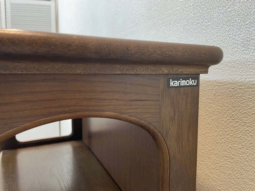カリモク キャビネット 電話台 玄関収納 KARIMOKU 昭和レトロ