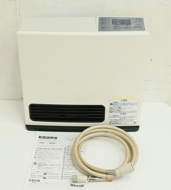 美品！リンナイ 都市ガス・ガスファンヒーター【RC-N206E】ホース付・22年