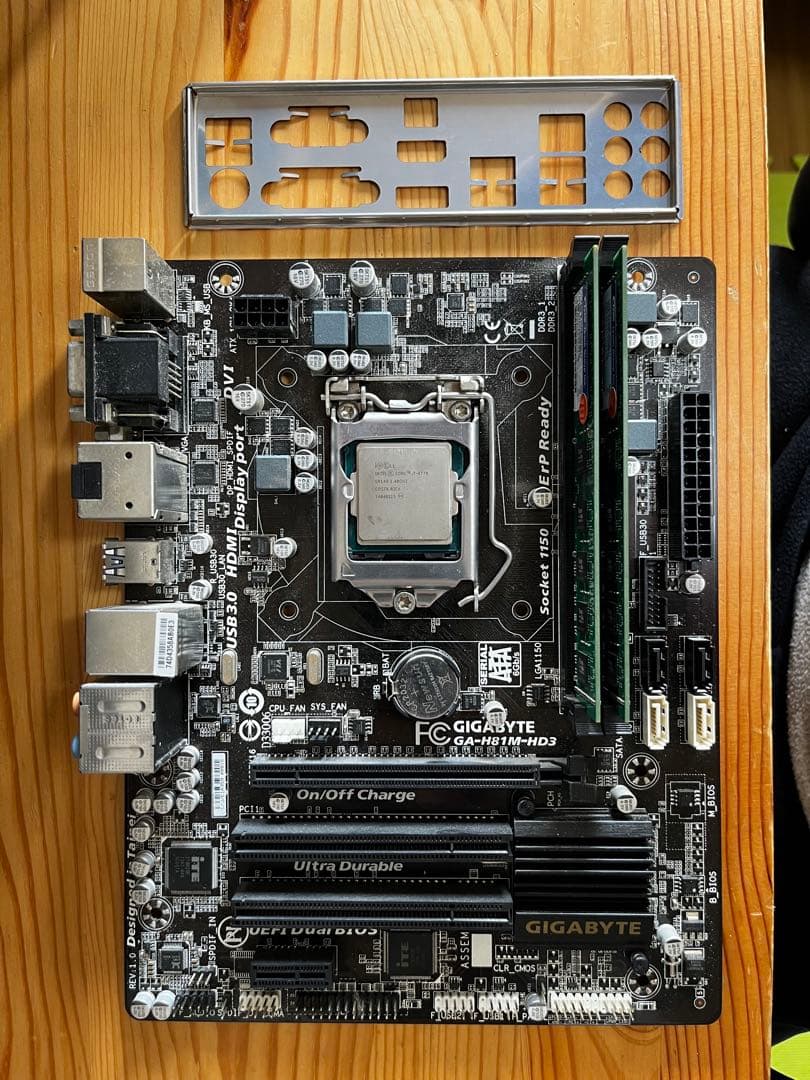 マザーボード i7 4770 + GA-H81M-HD3 + 16G DDR3