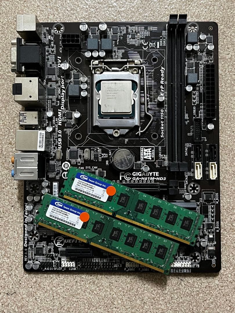 マザーボード i7 4770 + GA-H81M-HD3 + 16G DDR3