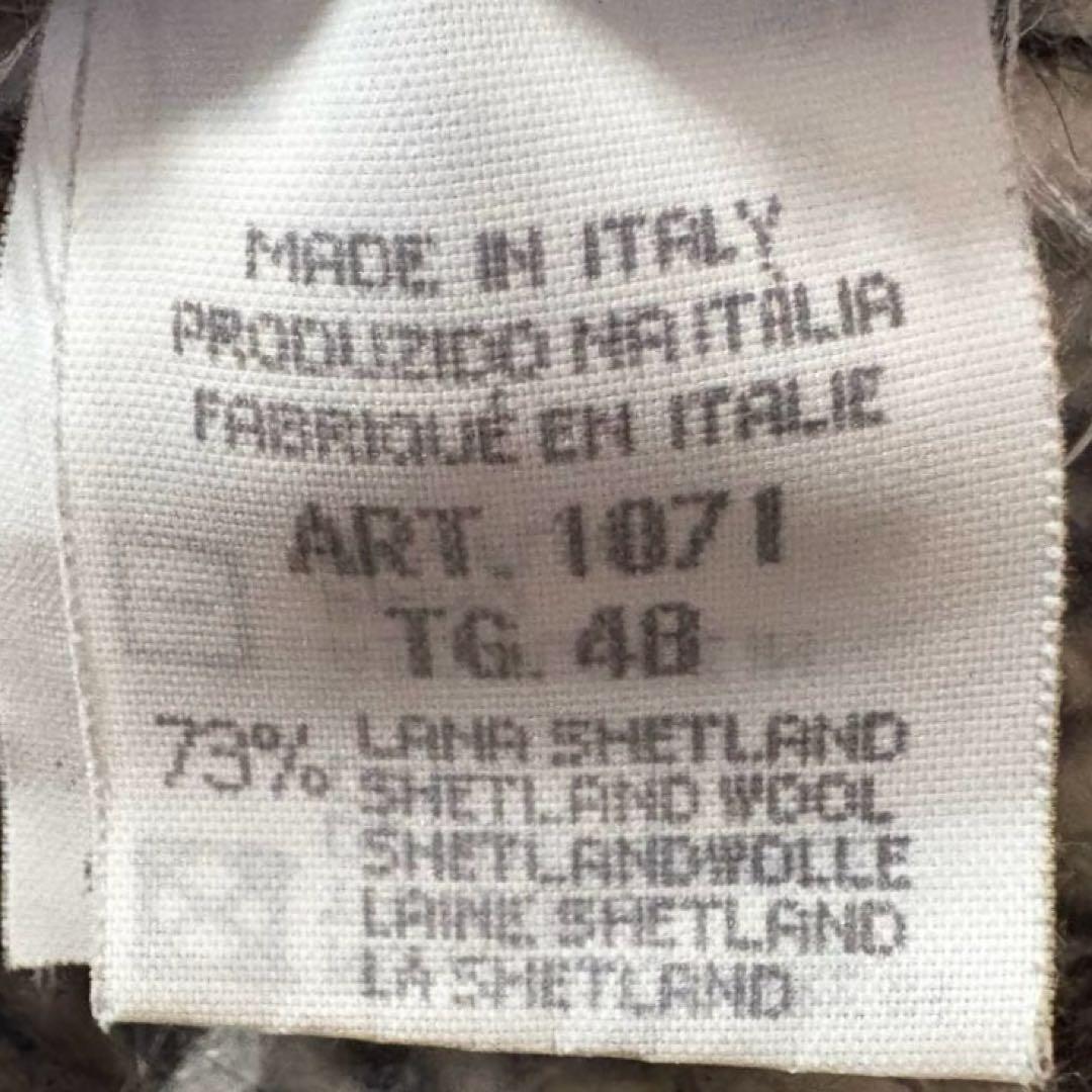 ★モヘア混合★ EMPORIO ARMANI ニット 厚手 イタリア製 白×黒