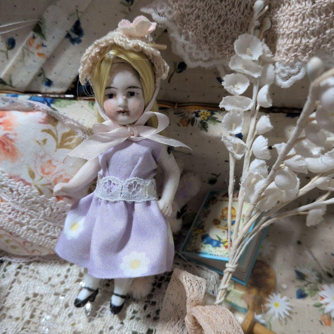 フランスビンテージソーイングボックス入りプレデーションボックス