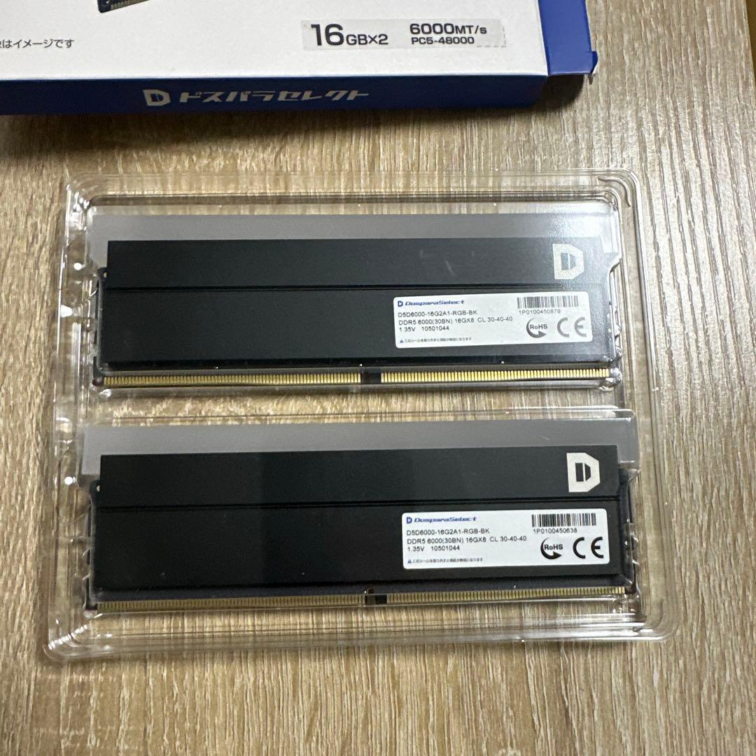 ドスパラセレクト DDR5 メモリー 16GBx2 6000MT/s