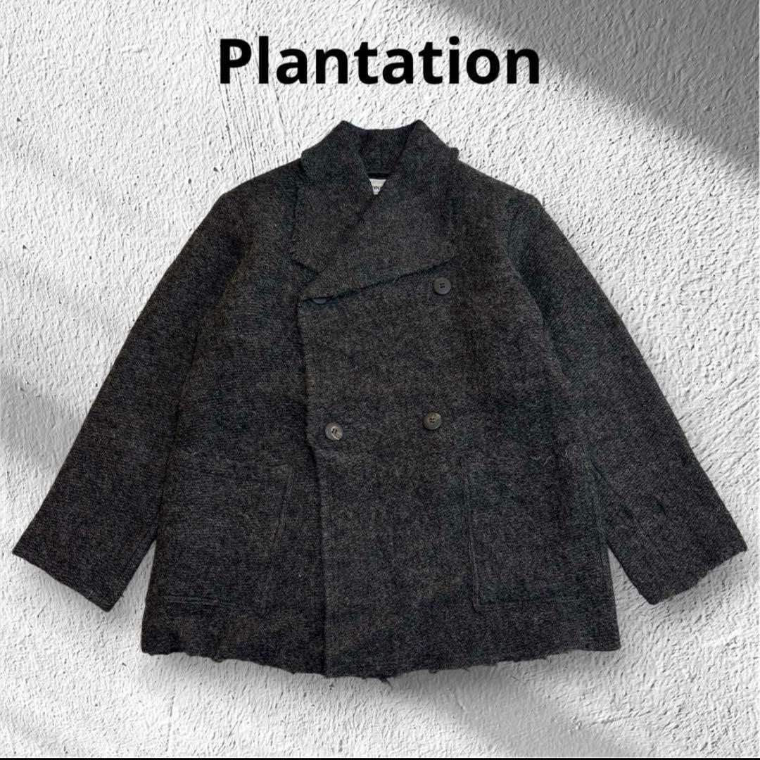 美品　プランテーション　ウール ダブル ブレスト コート　ヴィンテージ　日本製
