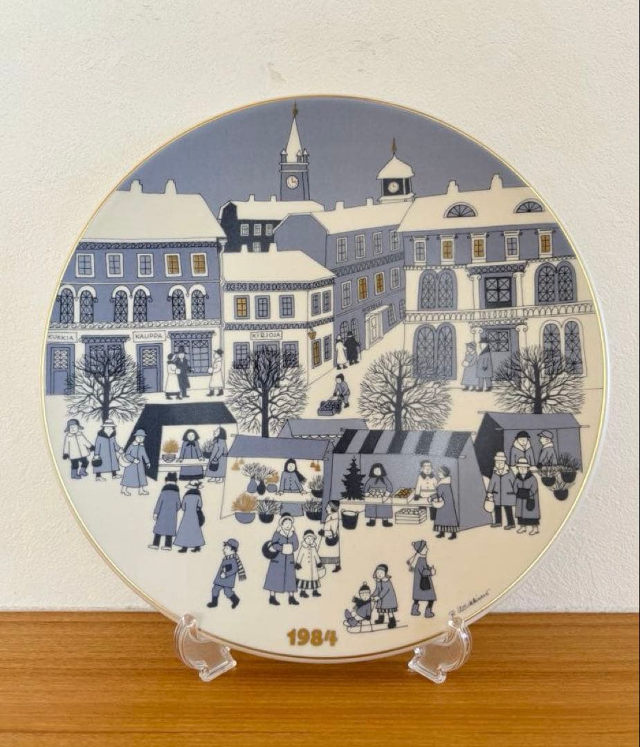 ARABIA ウオシッキネン 1984年クリスマスプレート(イヤープレート)