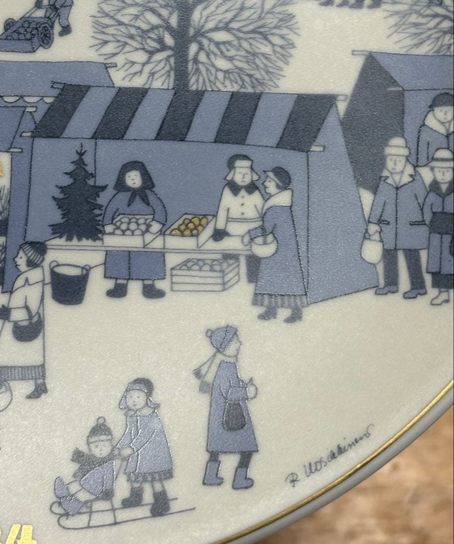 ARABIA ウオシッキネン 1984年クリスマスプレート(イヤープレート)