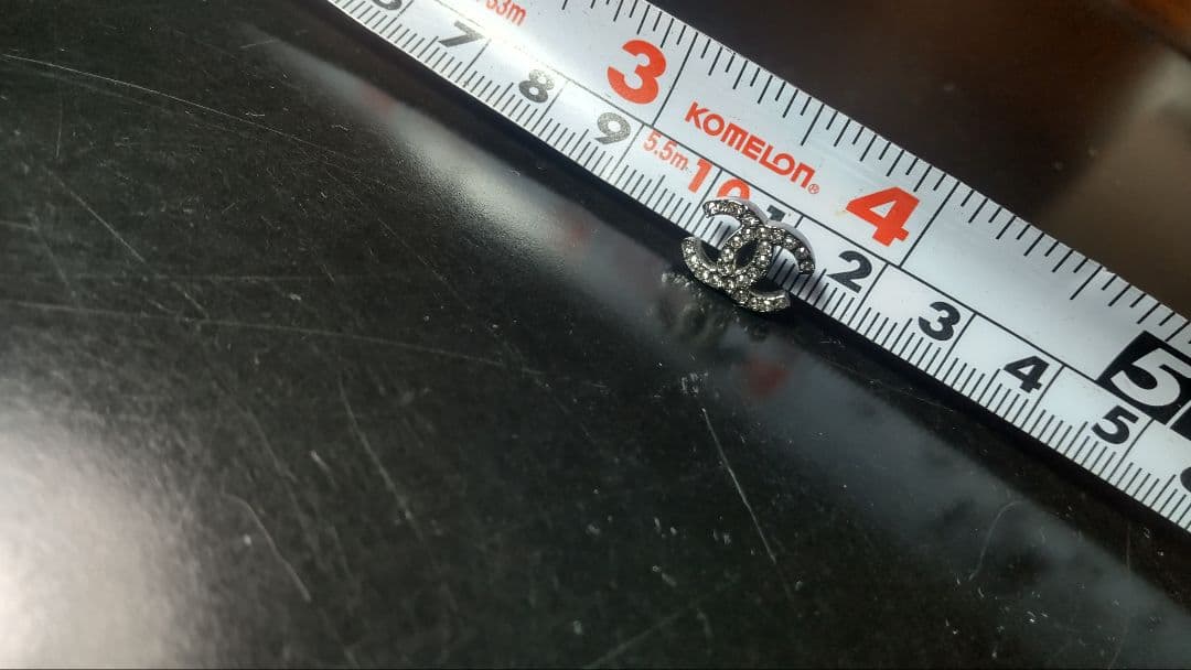 CHANEL ラインストーン装飾 ピアス(片耳用)