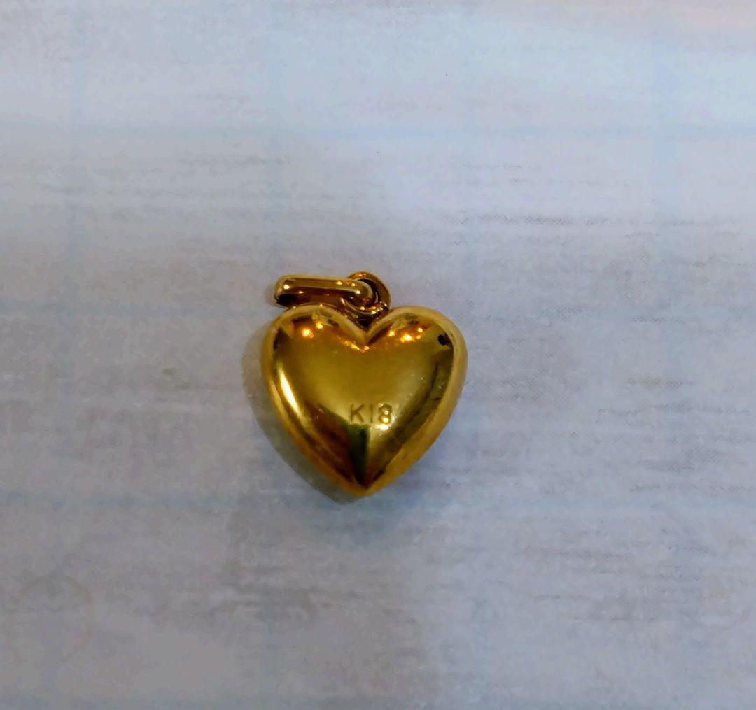【お値下げ】18金ハート ペンダントトップ ネックレストップ チャーム