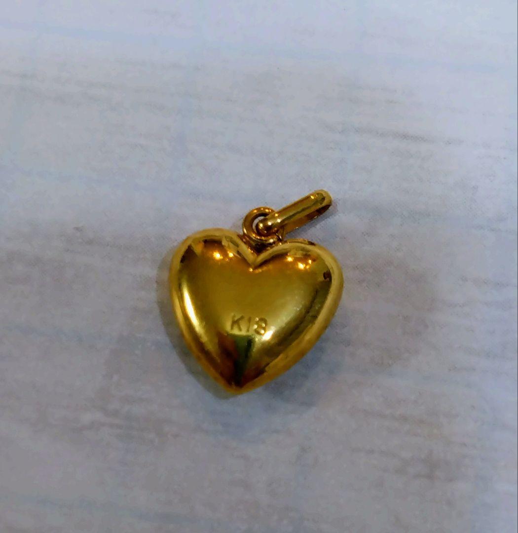 【お値下げ】18金ハート ペンダントトップ ネックレストップ チャーム