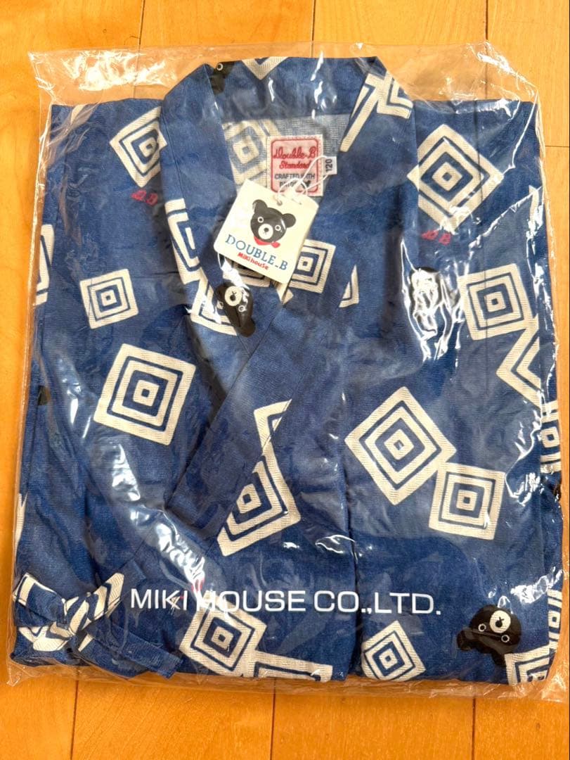 新品タグ付き ミキハウス ダブルB 甚平 120