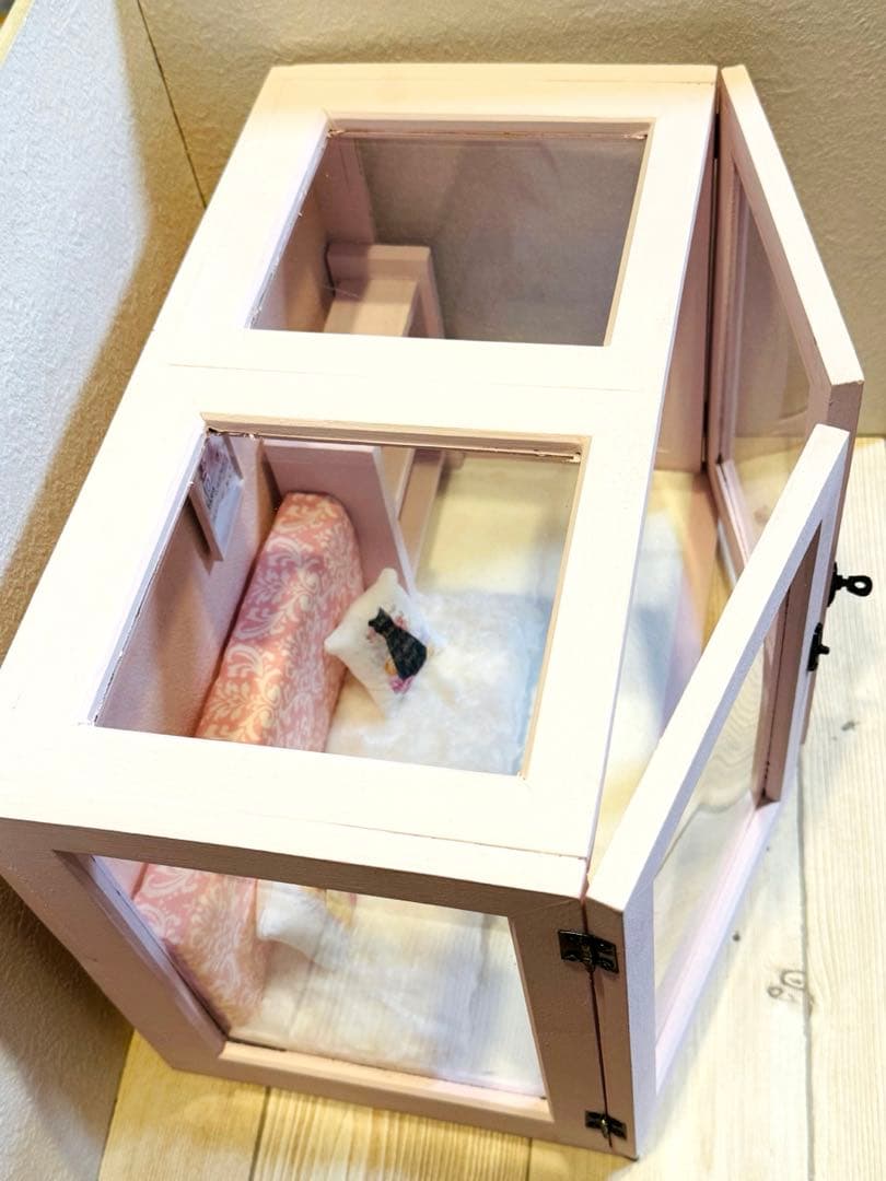 黒ゆう♡ドールキャビネット♡ベッド ドールハウス
