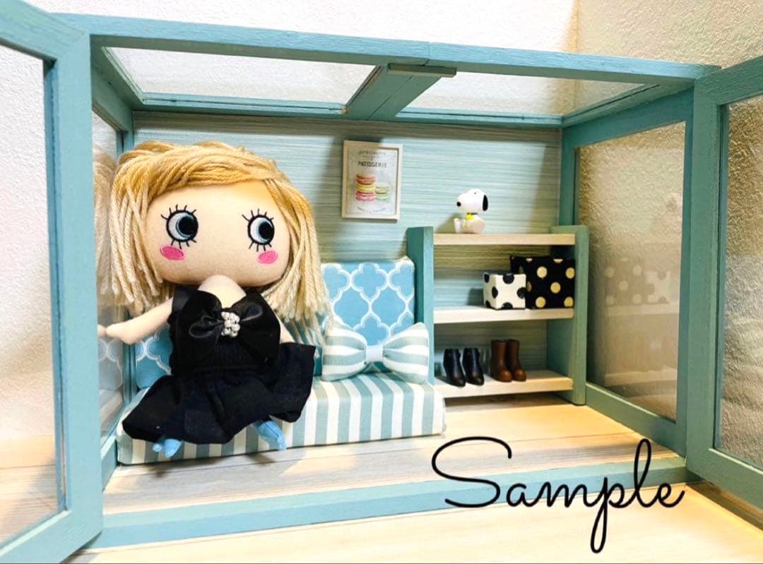黒ゆう♡ドールキャビネット♡ベッド ドールハウス