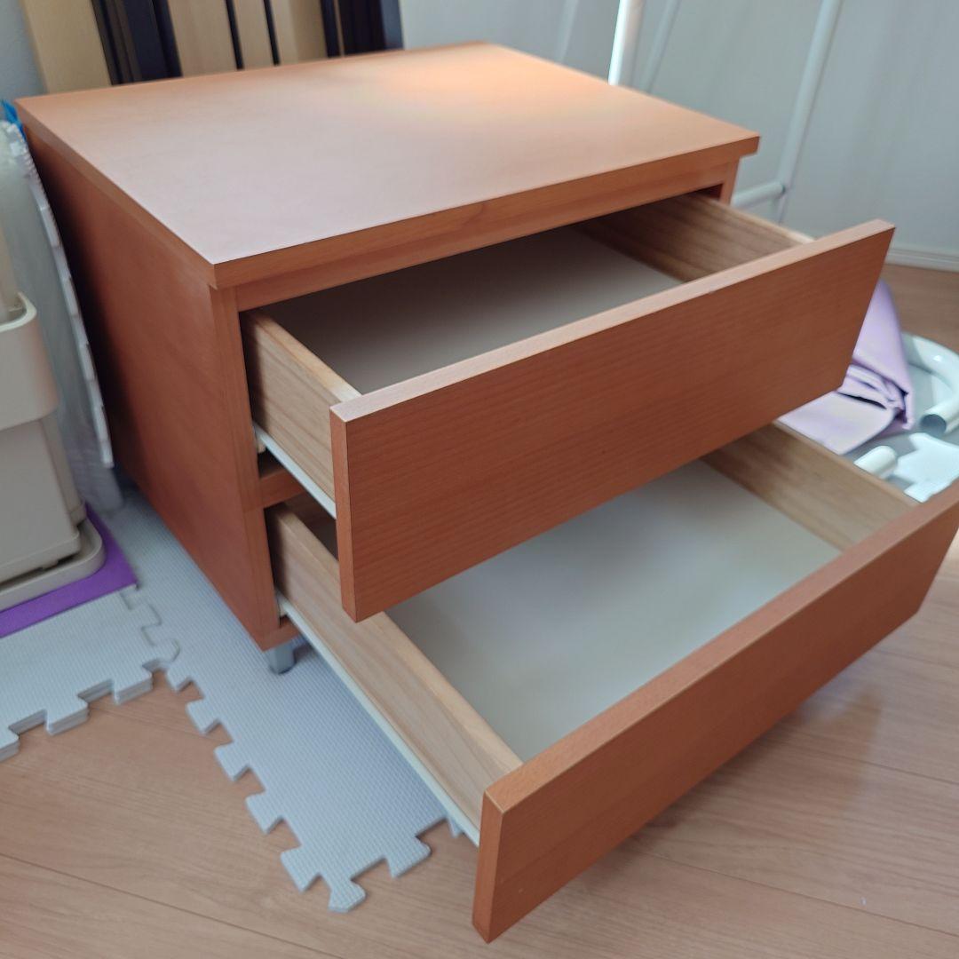 配送料込無印良品 ブナ材2段ローチェスト 幅560×奥行445×高さ370 廃盤