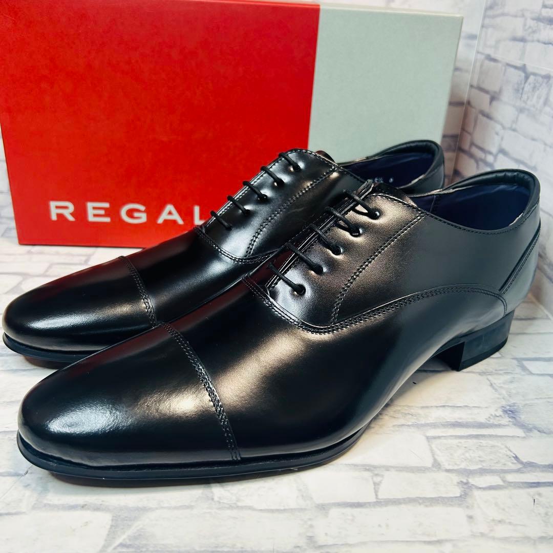 【新品】REGAL リーガル 31TR 内羽根 ストレートチップ 黒 25.5㎝