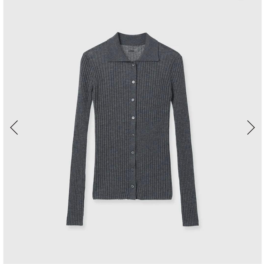 アニュアンス　カシミヤ100ニットシャツカーディガン