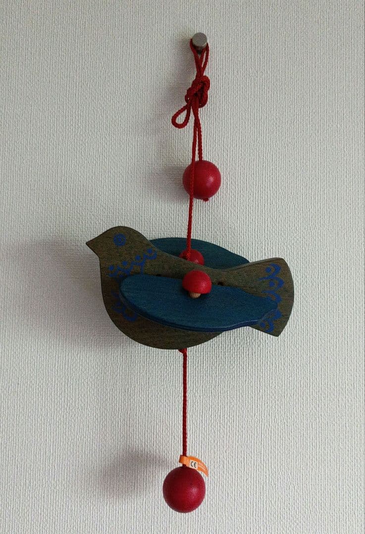 モビール 木製 鳥(赤ボール) ドイツ製 ブライトシュベルツ社 希少品