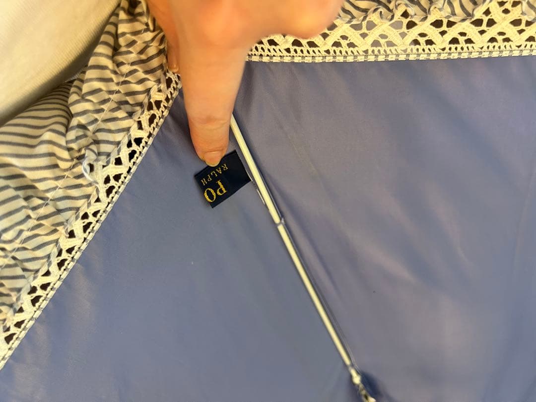 ポロラルフローレン パラソル 日傘 晴雨兼用 ポニー刺繍 ストライプ