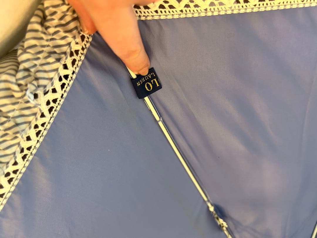 ポロラルフローレン パラソル 日傘 晴雨兼用 ポニー刺繍 ストライプ