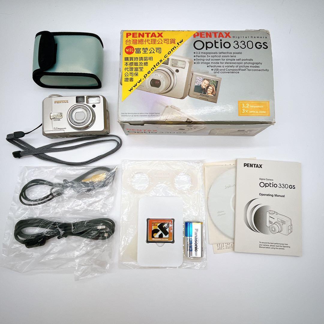 【美品】PENTAX Optio 330 GS 単三電池仕様 デジタルカメラ