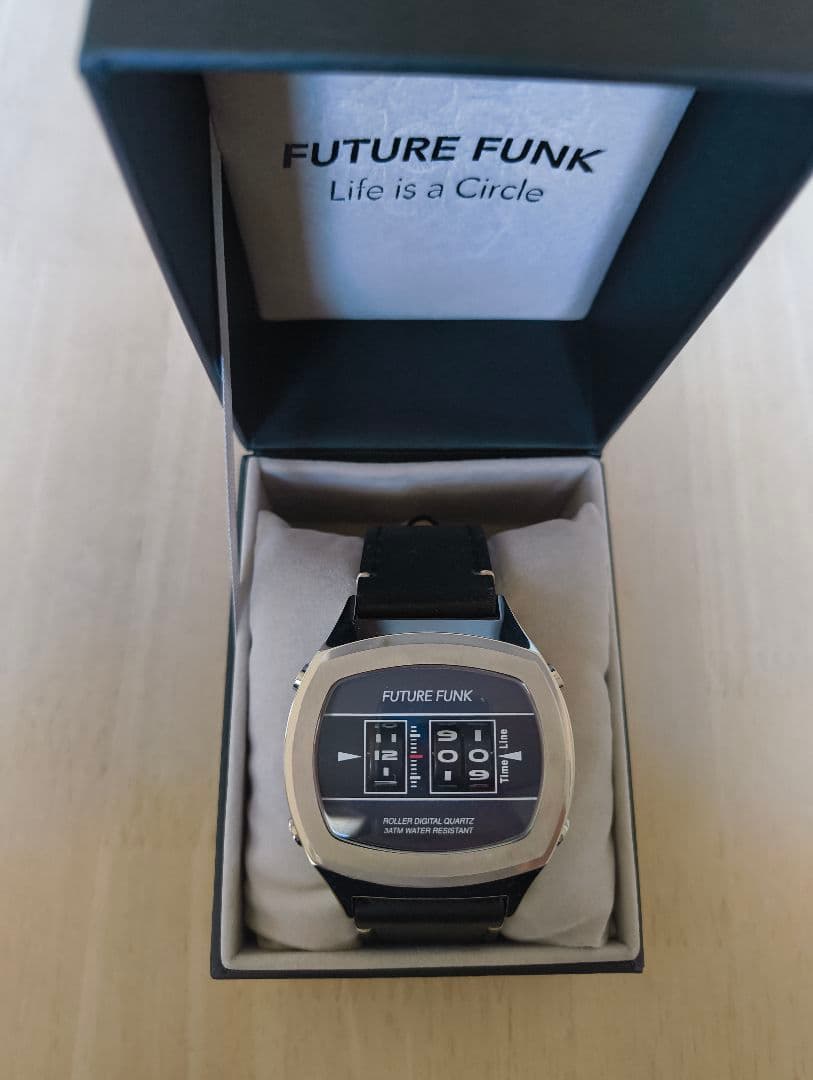 FUTUREFUNK FF106 腕時計 革ベルト シルバー×ネイビー