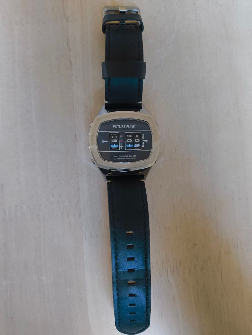 FUTUREFUNK FF106 腕時計 革ベルト シルバー×ネイビー