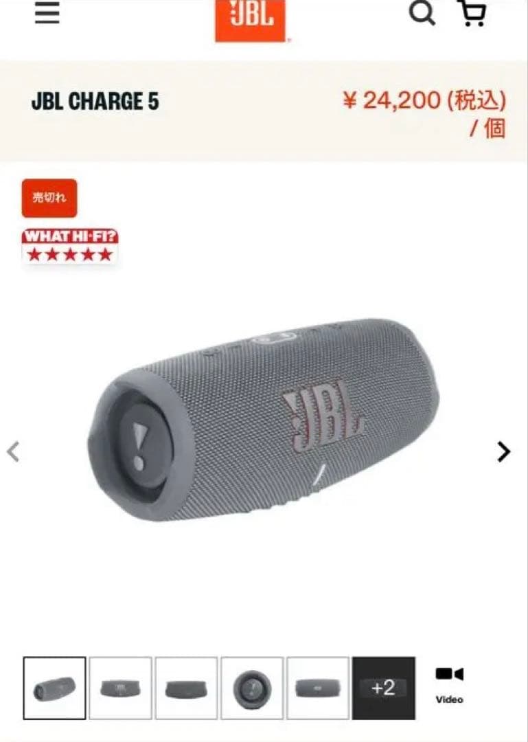 【2/11購入:保証書付き】JBL Charge5 Bluetoothスピーカー