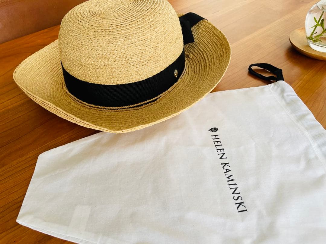 HELEN KAMINSKI 麦わら帽子 ベージュ/ブラック