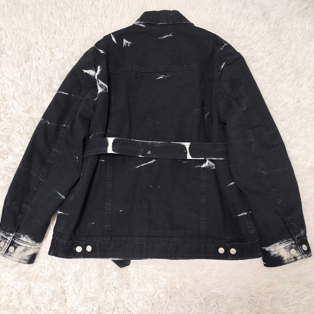 美品 DRIES VAN NOTEN デニム ジャケット ブリーチ ベルト